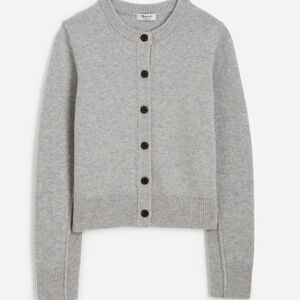 Madewekk Gray Cashmere Button-Front Cardigan Sweater XS